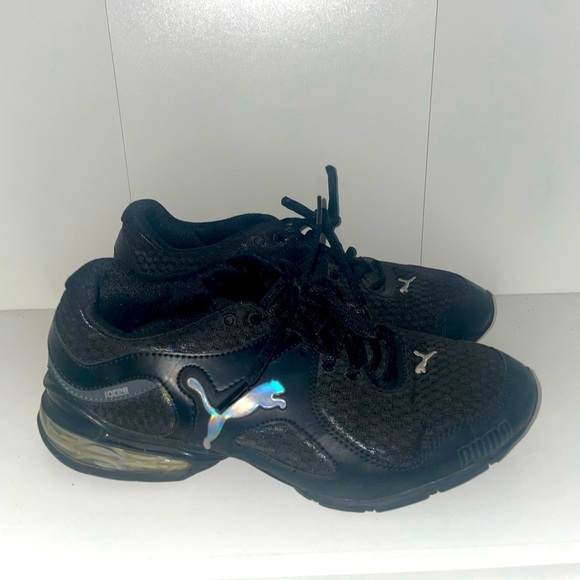 Puma Shoes - Black puma sneakers holographic sneakers